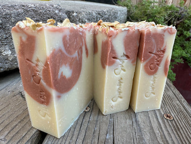 Beige and cooper colored Almond soap bars