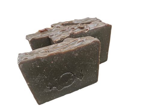 Square dark brown soap bar