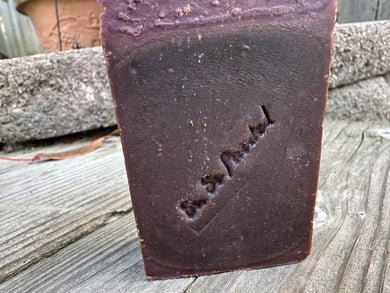 Purple brown soap with Si se Puede stamp
